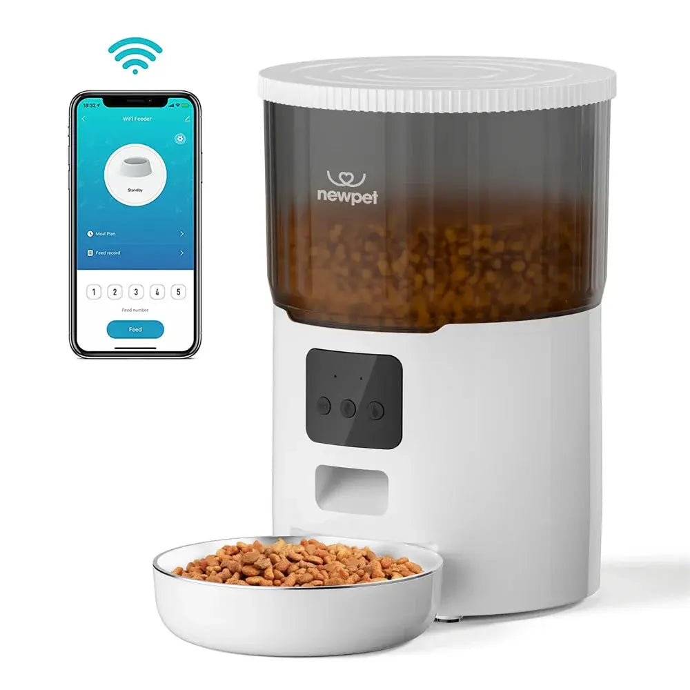 Miauzinho FeedMaster 4L: Alimentador Automático Inteligente para Pets